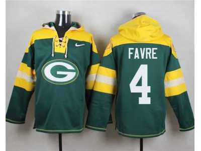 Nike Green Bay Packers #4 Brett Favre Green Player Pullover Hoodie