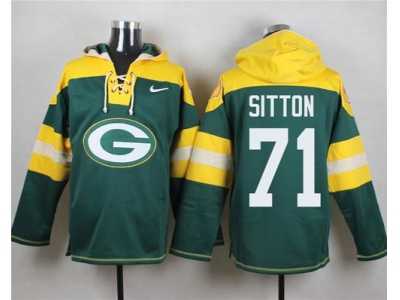 Nike Green Bay Packers #71 Josh Sitton Green Player Pullover Hoodie