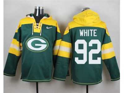 Nike Green Bay Packers #92 Reggie White Green Player Pullover Hoodie