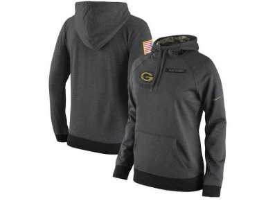 Women's Green Bay Packers Anthracite Salute to Service Player Performance Hoodie
