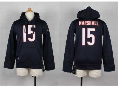 Nike Youth chicago bears #15 brandon marshall blue jerseys(Pullover Hoodie)