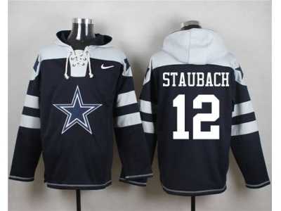 Nike Dallas Cowboys #12 Roger Staubach Navy Blue Player Pullover Hoodie