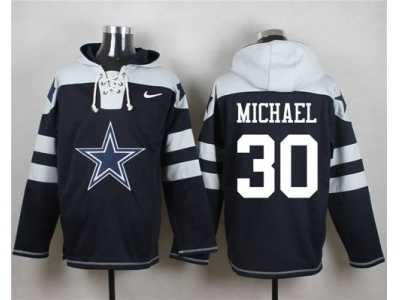 Nike Dallas Cowboys #30 Christine Michael Navy Blue Player Pullover Hoodie