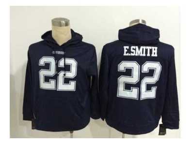 Nike jerseys dallas cowboys #22 e.smith blue[pullover hooded sweatshirt][e.smith]