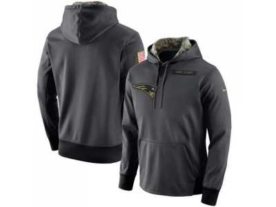 Men's New England Patriots Nike Anthracite Salute to Service Player Performance Hoodie