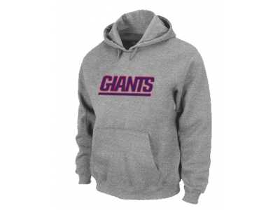 New York Giants Authentic Logo Pullover Hoodie Grey