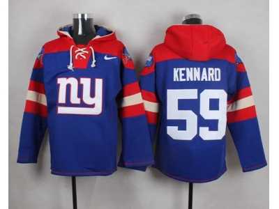 Nike New York Giants #59 Devon Kennard Royal Blue Player Pullover NFL Hoodie