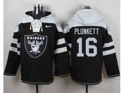 Nike Oakland Raiders #16 Jim Plunkett Black Player Pullover Hoodie