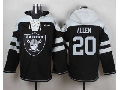 Nike Oakland Raiders #20 Nate Allen Black Player Pullover Hoodie