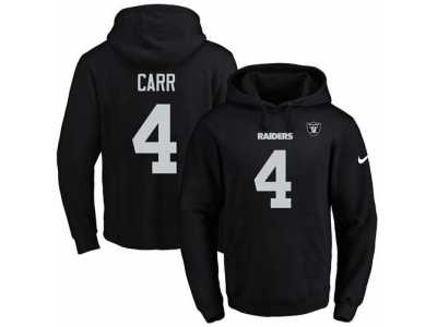 Nike Oakland Raiders #4 Derek Carr Black Name & Number Pullover NFL Hoodie