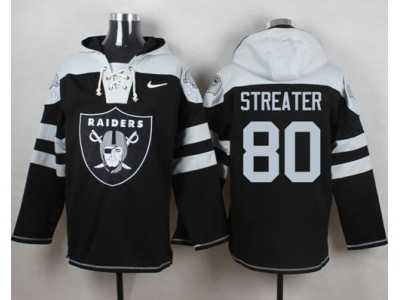 Nike Oakland Raiders #80 Rod Streater Black Player Pullover Hoodie