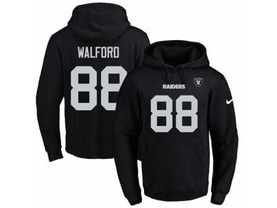 Nike Oakland Raiders #88 Clive Walford Black Name & Number Pullover NFL Hoodie