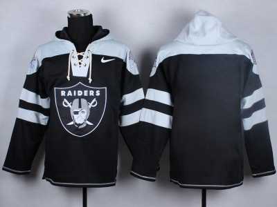 Nike Oakland Raiders blank black-grey jerseys[pullover hooded sweatshirt]