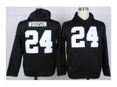 Nike jerseys oakland raiders #24 woodson black[pullover hooded sweatshirt][woodson]
