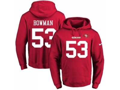 Nike San Francisco 49ers #53 NaVorro Bowman Red Name & Number Pullover NFL Hoodie