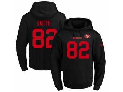 Nike San Francisco 49ers #82 Torrey Smith Black Name & Number Pullover NFL Hoodie