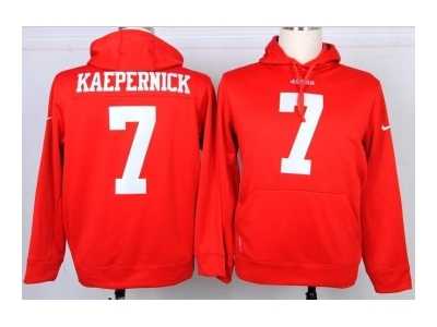 Nike jerseys san francisco 49ers #7 kaepernick red[pullover hooded sweatshirt]