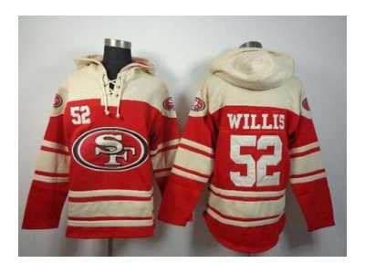 Nike nfl jerseys san francisco 49ers #52 willis red-cream[pullover hooded sweatshirt]