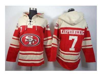 Nike nfl jerseys san francisco 49ers #7 colin kaepernick red-cream[pullover hooded sweatshirt]