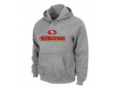 San Francisco 49ers Authentic Logo Pullover Hoodie Grey