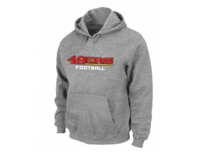 San Francisco 49ers Authentic font Pullover Hoodie Grey