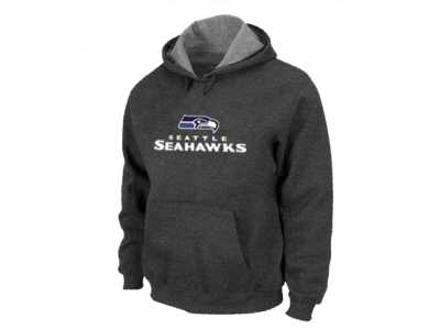 Seattle Seahawks Authentic Logo Pullover Hoodie D.Grey