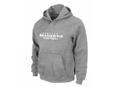 Seattle Seahawks Authentic font Pullover Hoodie Grey