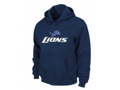 Detroit Lions Authentic Logo Pullover Hoodie D.Blue