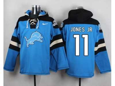 Nike Detroit Lions #11 Marvin Jones Jr Blue Player Pullover NFL Hoodie