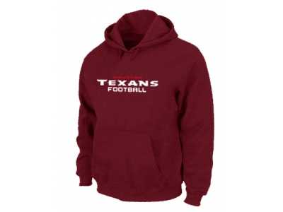 Houston Texans Authentic font Pullover Hoodie Red