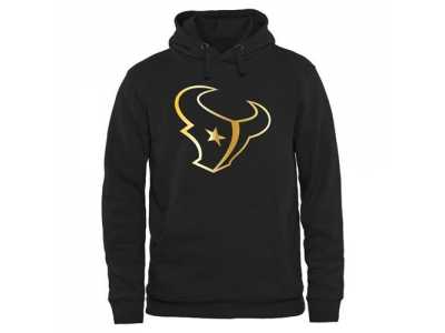 Men''s Houston Texans Pro Line Black Gold Collection Pullover Hoodie