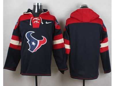 Nike Houston Texans Blank Navy Blue Player Pullover Hoodie