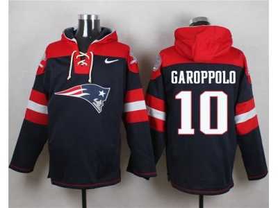 Nike New England Patriots #10 Jimmy Garoppolo Navy Blue Player Pullover Hoodie
