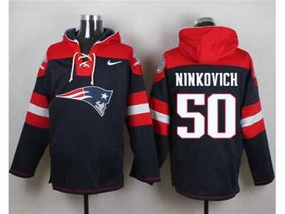 Nike New England Patriots #50 Rob Ninkovich Navy Blue Player Pullover Hoodie