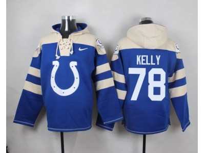 Nike Indianapolis Colts #78 Ryan Kelly Royal Blue Player Pullover Hoodie