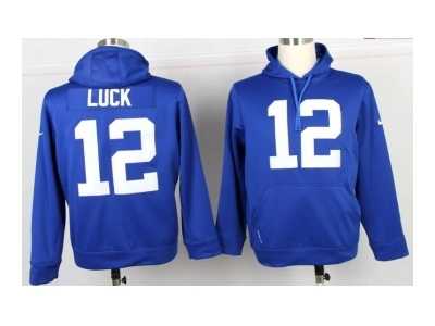 Nike jerseys indianapolis colts #12 luck blue[pullover hooded sweatshirt]