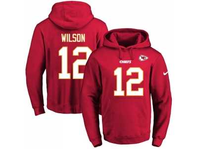 Nike Kansas City Chiefs #12 Albert Wilson Red Name & Number Pullover NFL Hoodie
