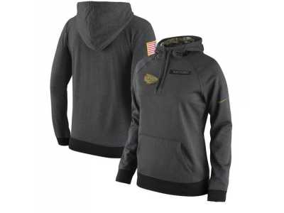 Women's Kansas City Chiefs Anthracite Salute to Service Player Performance Hoodie