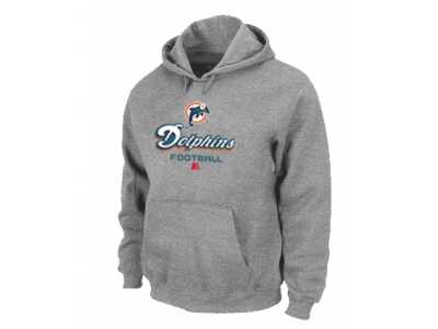 Miami Dolphins Critical Victory Pullover Hoodie Grey