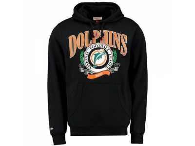 Miami Dolphins Mitchell & Ness Black Fair Catch Pullover Hoodie
