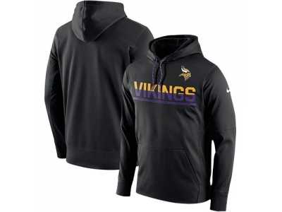 Men's Minnesota Vikings Nike Black Sideline Circuit Pullover Performance Hoodie