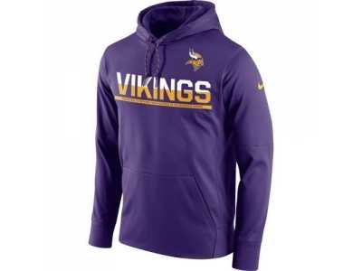 Men's Minnesota Vikings Nike Purple Sideline Circuit Pullover Performance Hooded Sweatshirt