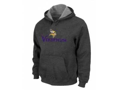 Minnesota Vikings Authentic Logo Pullover Hoodie D.Grey