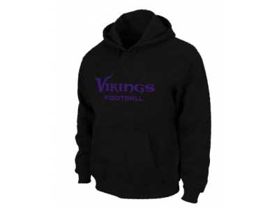 Minnesota Vikings Authentic font Pullover Hoodie Black