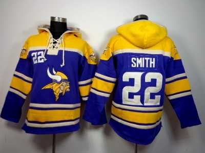 Nike Minnesota Vikings #22 smith Purple-Yellow[pullover hooded sweatshirt]