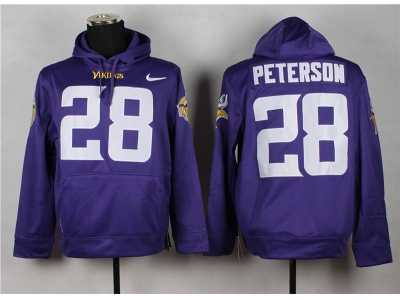 Nike Minnesota Vikings #28 Adrian Peterson Purple jerseys(Pullover Hoodie)