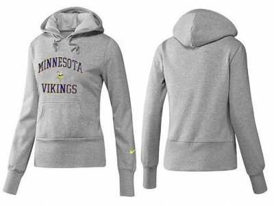 Women Minnesota Vikings Logo Pullover Hoodie-010