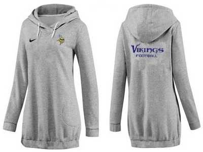 Women Minnesota Vikings Logo Pullover Hoodie-040