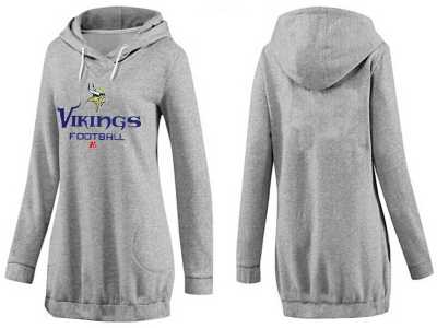 Women Minnesota Vikings Logo Pullover Hoodie-045