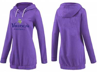 Women Minnesota Vikings Logo Pullover Hoodie-048